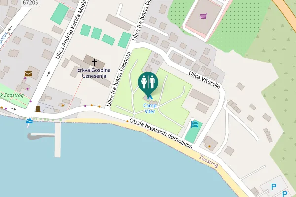 Map showing location of Obala hrvatskih domoljuba Toilet