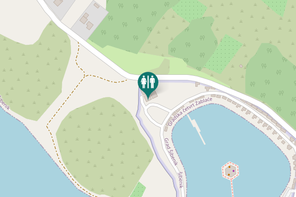 Map showing location of Grad Šibenik Toilet