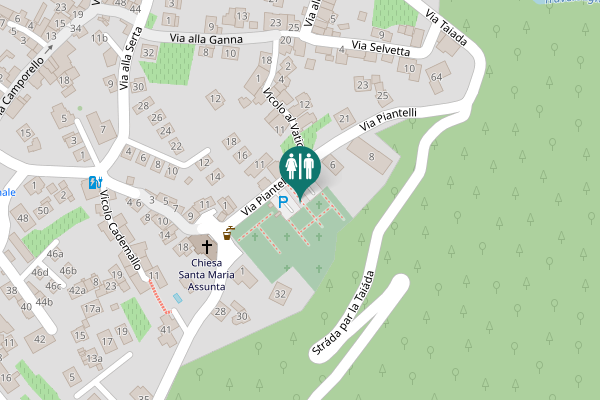 Map showing location of Via Piantelli 13 Toilet