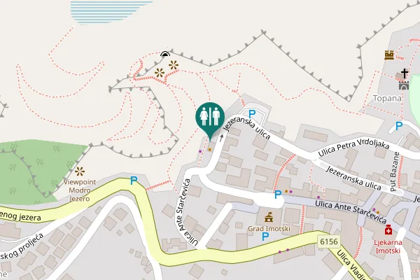 Map showing location of Jezeranska ulica Toilet
