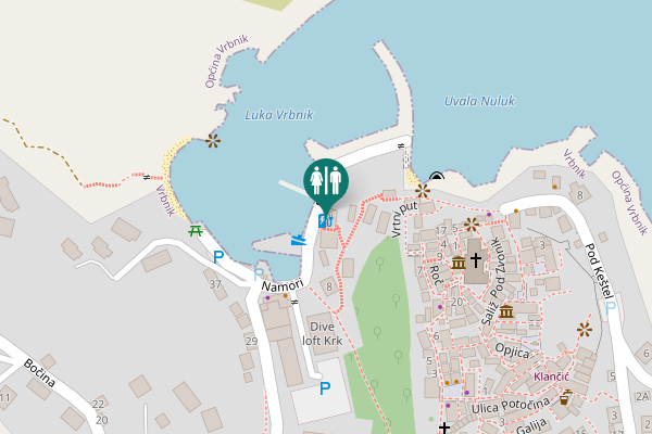 Map showing location of Namori 8 Toilet