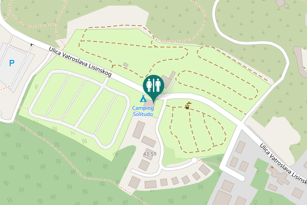 Map showing location of Ulica Vatroslava Lisinskog 60 Toilet