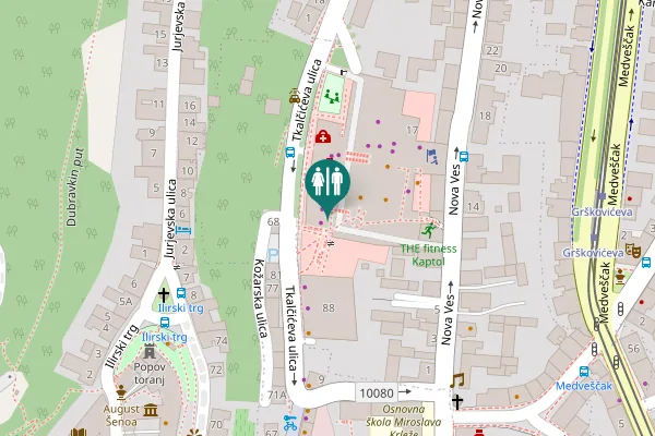 Map showing location of Nova Ves 17 Toilet