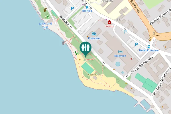 Map showing location of Kolovare 9 Toilet