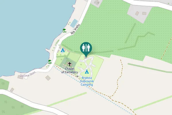 Map showing location of Na Vrelu 1B Toilet