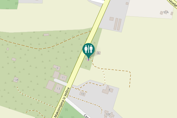 Map showing location of Cesta sv. Maksimijana iz Veštra 6 Toilet