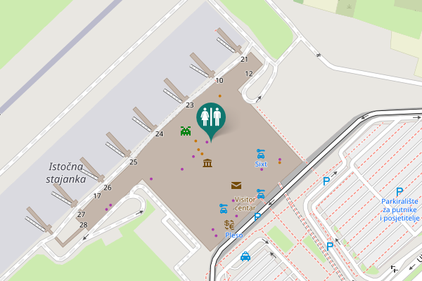 Map showing location of Ulica Rudolfa Fizira 1 Toilet