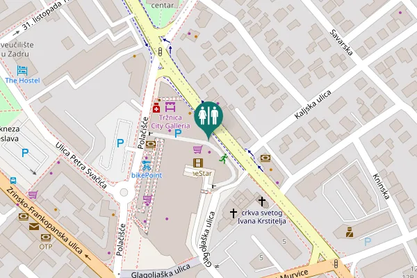 Map showing location of Polačišće 4 Toilet