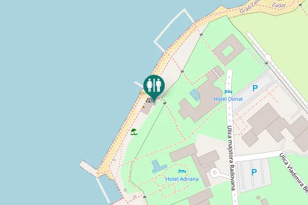 Map showing location of Ulica majstora Radovana 7 Toilet