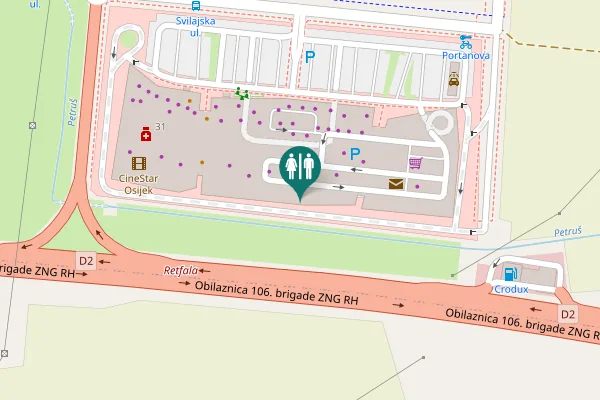 Map showing location of Svilajska ulica 31a Toilet