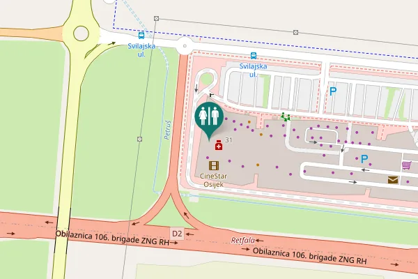 Map showing location of Svilajska ulica 31 Toilet