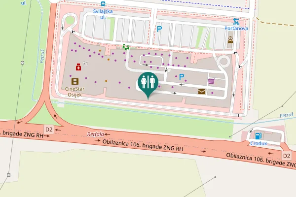 Map showing location of Svilajska ulica 31a Toilet