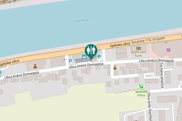 Map showing location of Ulica kneza Domagoja Toilet