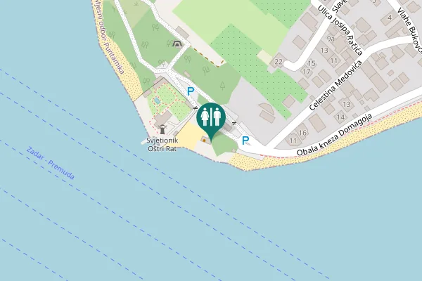 Map showing location of Obala kneza Domagoja 16 Toilet