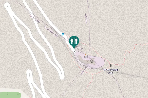 Map showing location of Veliko Brdo Toilet