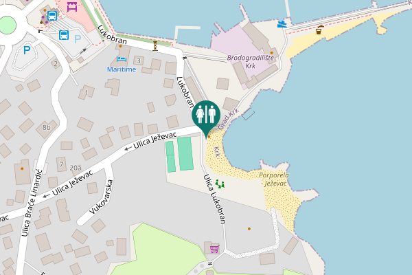 Map showing location of Ulica Lukobran Toilet