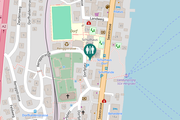 Map showing location of Seestrasse 21 Toilet