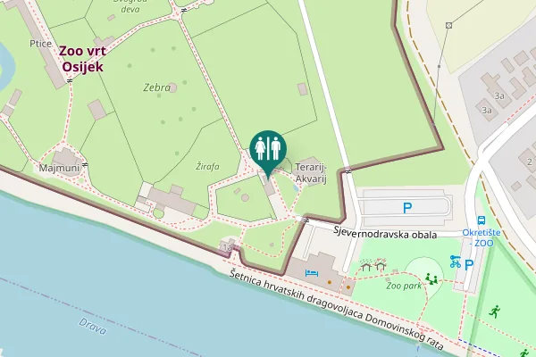 Map showing location of Tvrđavica 1 Toilet