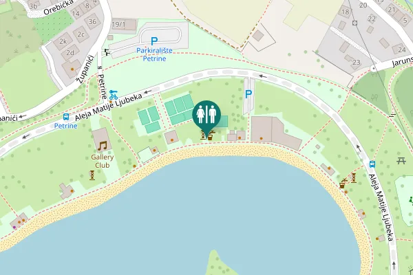 Map showing location of Aleja Matije Ljubeka 29 Toilet
