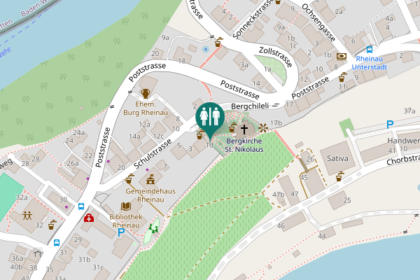 Map showing location of Schulstrasse 1d Toilet