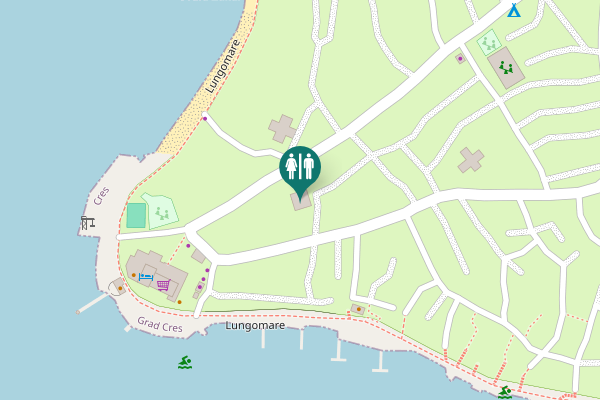 Map showing location of Grad Cres Toilet