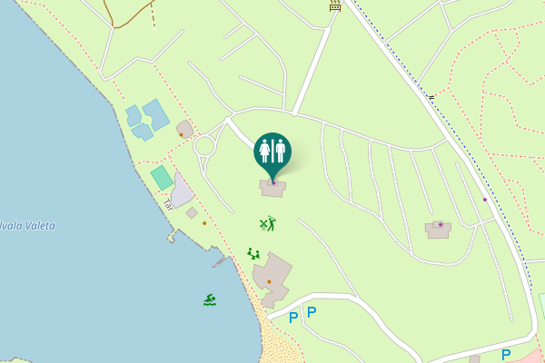 Map showing location of Stancija Valeta Toilet