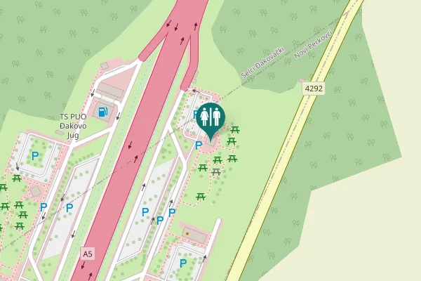 Map showing location of A5 Toilet