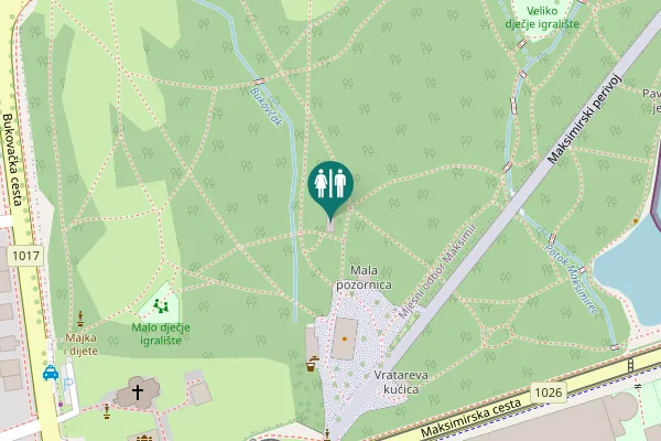 Map showing location of City of Zagreb Toilet