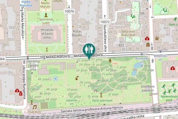 Map showing location of Mihanovićeva ulica 36 Toilet