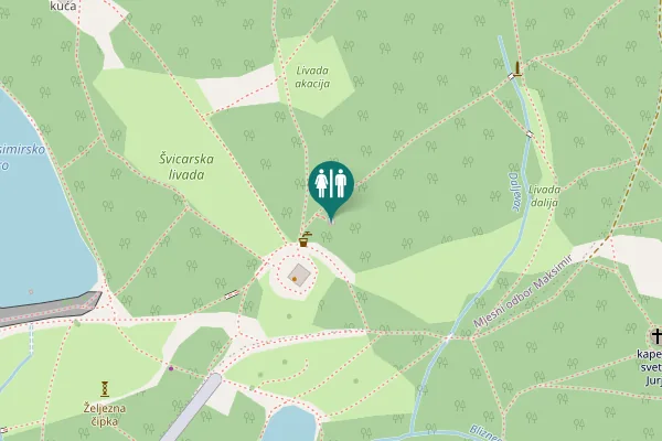 Map showing location of Maksimirski perivoj 5 Toilet