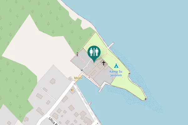 Map showing location of Ul. Sv. Jeronima 2 Toilet