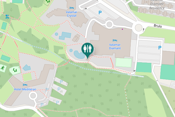 Map showing location of Brulo 1 Toilet