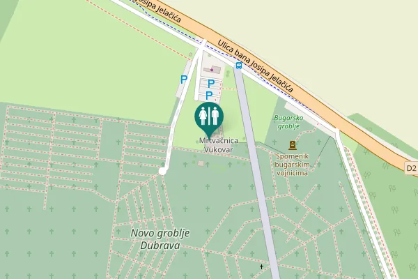 Map showing location of Vukovar Toilet
