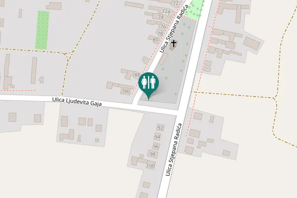 Map showing location of Ulica Ljudevita Gaja Toilet