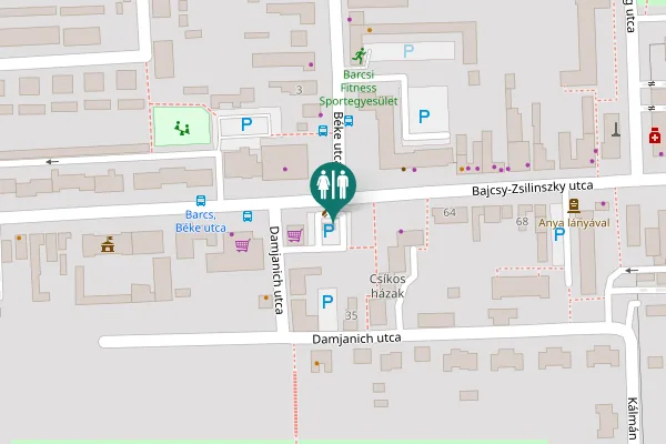 Map showing location of Bajcsy-Zsilinszky utca Toilet