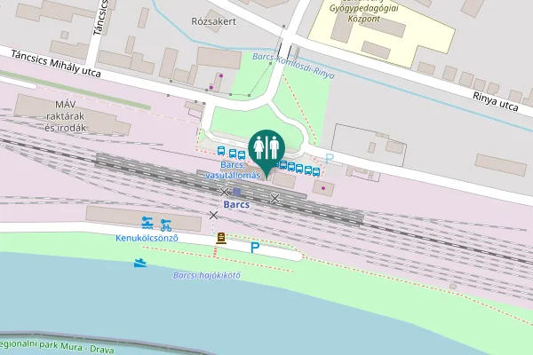 Map showing location of Barcs Toilet