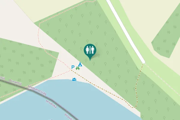 Map showing location of Drávasztára Toilet