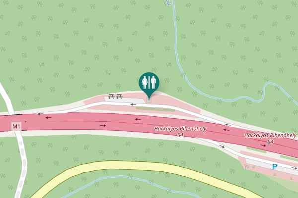 Map showing location of M1 Toilet