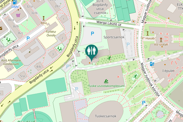 Map showing location of Bogdánfy utca 10/B Toilet