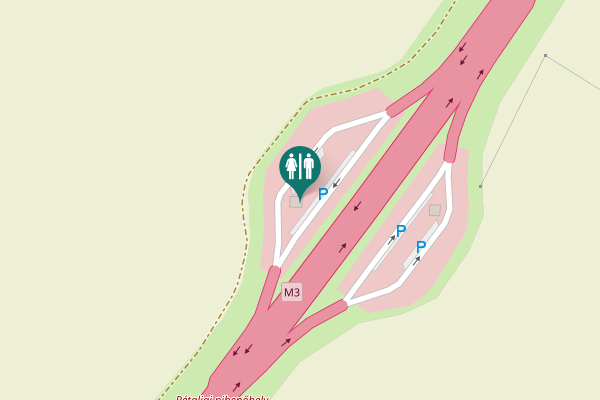 Map showing location of M3 Toilet
