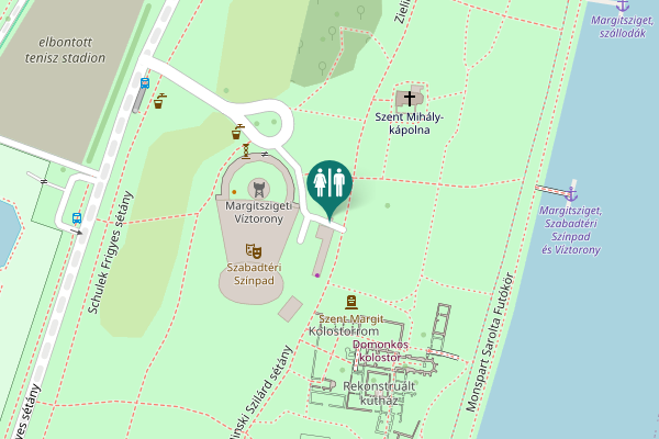 Map showing location of Zielinski Szilárd sétány 23800/3 Toilet