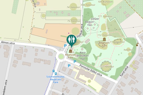 Map showing location of Poroszlai Ildikó utca 2 Toilet