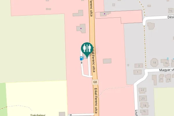 Map showing location of Erkel Ferenc utca 1931 Toilet