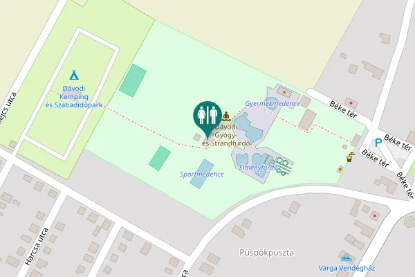 Map showing location of Béke tér 1 Toilet