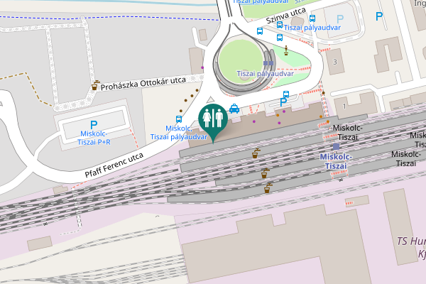 Map showing location of Kandó Kálmán tér 1-3 Toilet