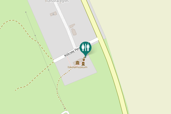 Map showing location of Kölcsey Ferenc utca Toilet