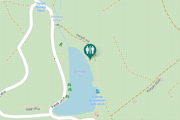 Map showing location of Fenyő sor Toilet