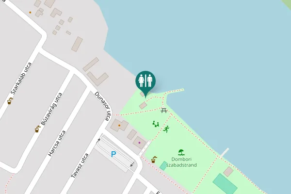 Map showing location of Dunasor utca Toilet
