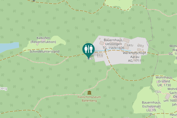 Map showing location of 623z Toilet