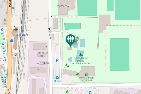 Map showing location of Sport utca 2 Toilet